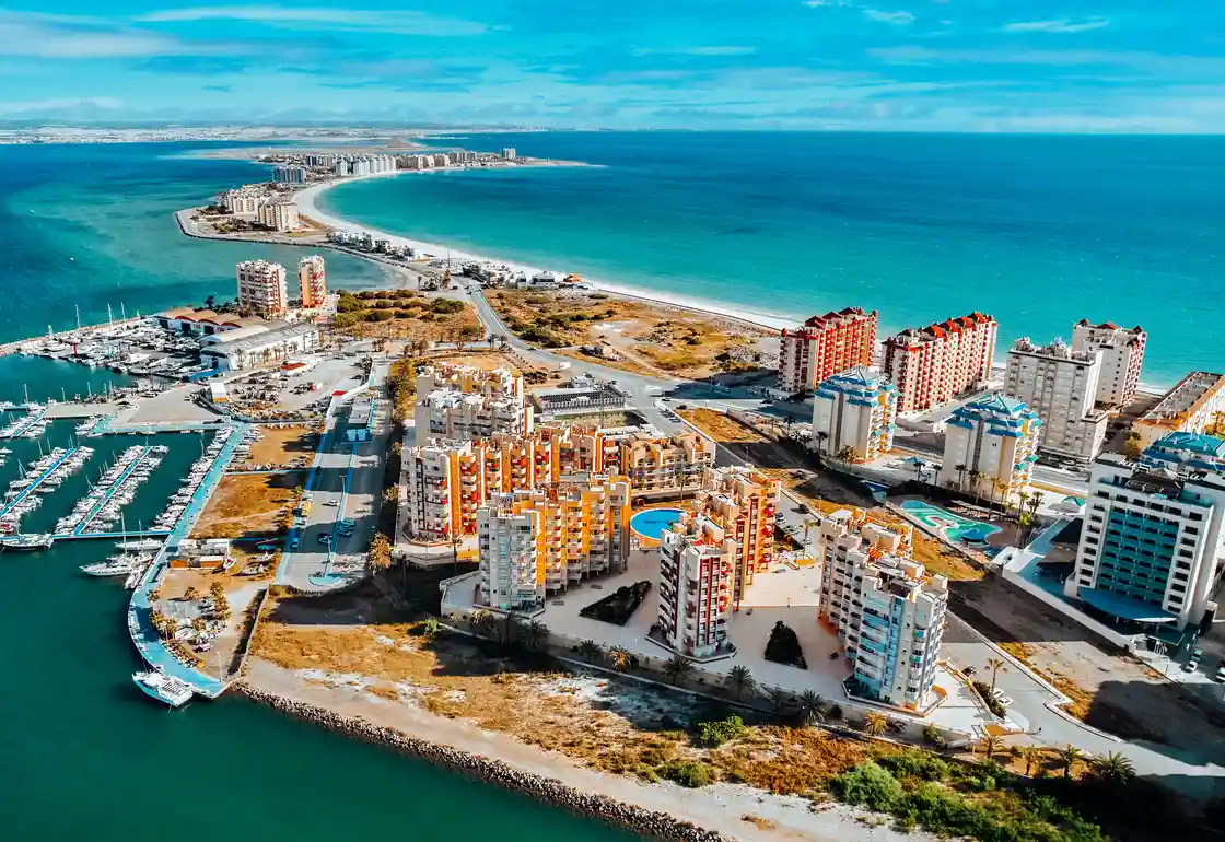 Vista aérea de La Manga del Mar Menor